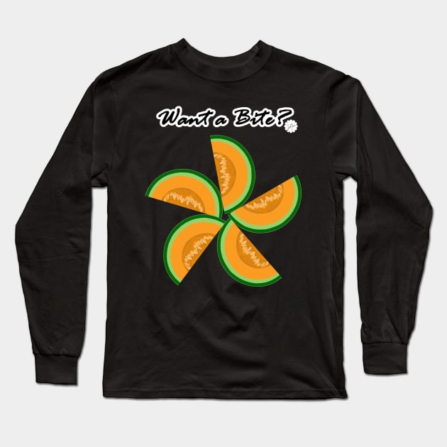 Cantaloupe Melon Long Sleeve T-Shirt by LinYue